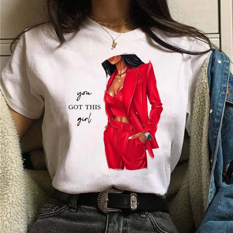 Damen Sommer Top 3D Shut Up T-Shirt Rundhals Streetwear lockeres Damentop