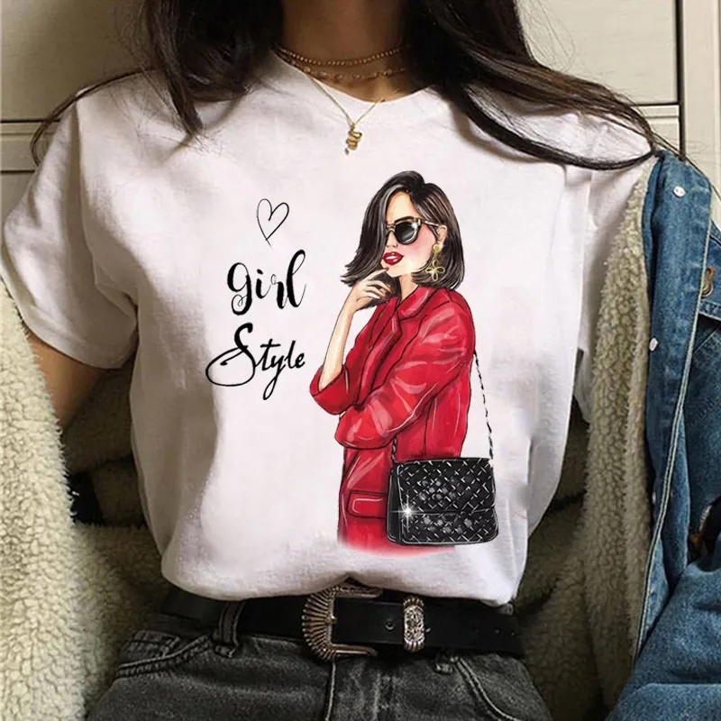 Damen Sommer Top 3D Shut Up T-Shirt Rundhals Streetwear lockeres Damentop