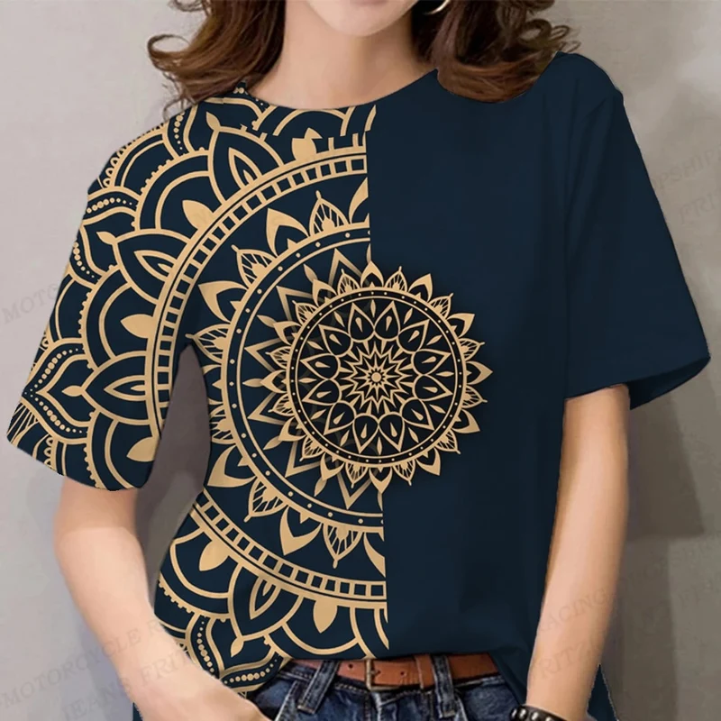 Damen Sommer Top 3D Katzen T-Shirt Rundhals Streetwear lockeres Damentop