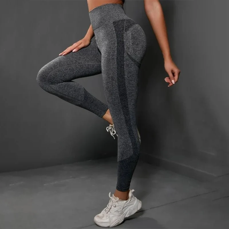 Yoga Leggings Push Up Damen Sport Hose Fitness Gym Stretch Leggins Jogginghose