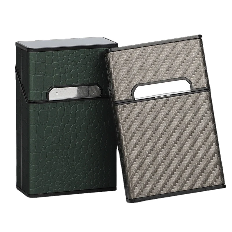 Zigarettenetui Etui 20 Zigaretten Dose Metall Box Mini Kunst Leder Accessories