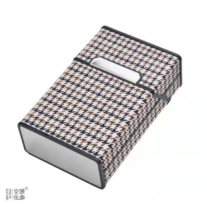 Zigarettenetui Etui 20 Zigaretten Dose Metall Box Mini Kunst Leder Accessories