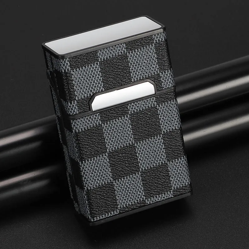 Zigarettenetui Etui 20 Zigaretten Dose Metall Box Mini Kunst Leder Accessories