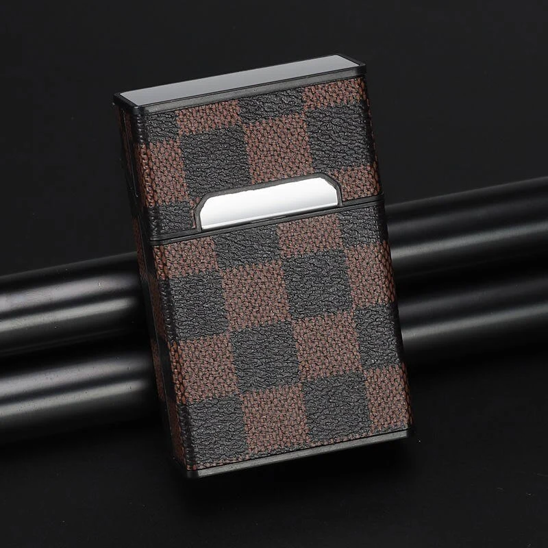 Zigarettenetui Etui 20 Zigaretten Dose Metall Box Mini Kunst Leder Accessories