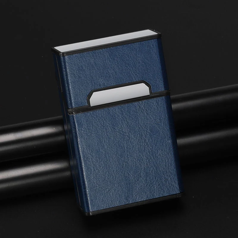 Zigarettenetui Etui 20 Zigaretten Dose Metall Box Mini Kunst Leder Accessories