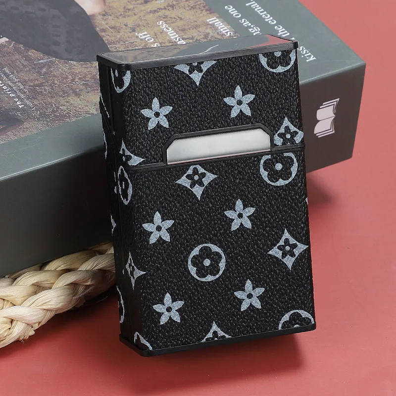 Zigarettenetui Etui 20 Zigaretten Dose Metall Box Mini Kunst Leder Accessories