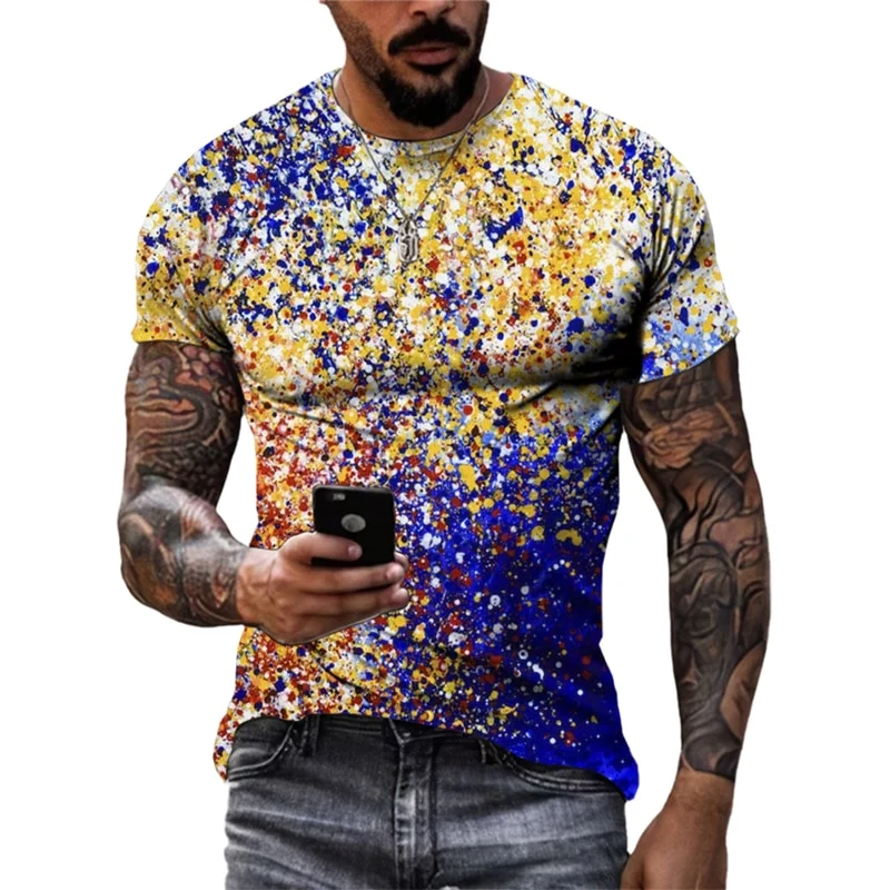 Herren Fashion Vintage 3D T-Shirt Rundhals Unisex Sommer Streetwear