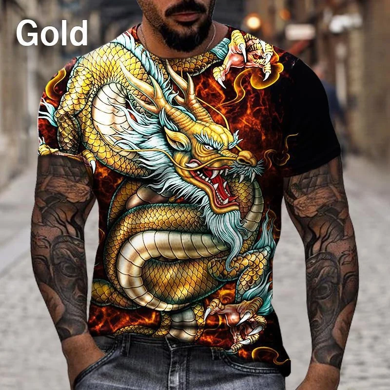 Herren Fashion Vintage 3D T-Shirt Rundhals Unisex Sommer Streetwear