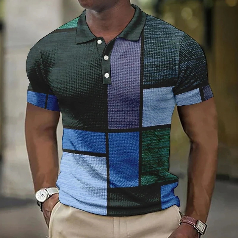 Herren Poloshirt POLO Shirt Kontrast Kragen Kurzarm Slim Fit Hemd Polohemd Neu