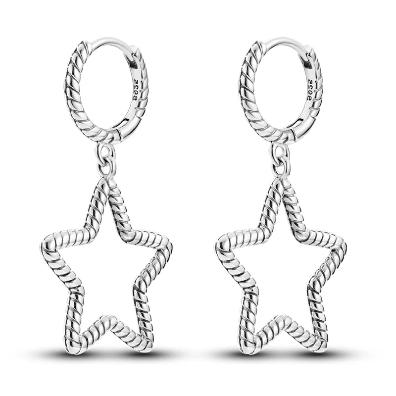 1 Paar Creolen aus 925 sterling Silber Ohrringe Ohrschmuck Zirkonia Ohrstecker