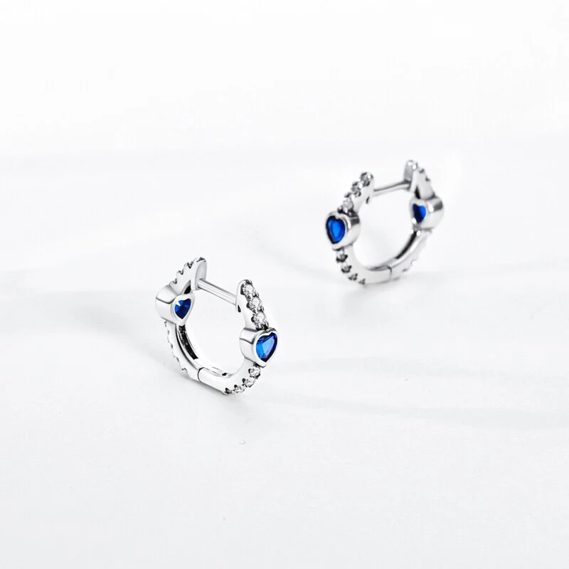 1 Paar Creolen aus 925 sterling Silber Ohrringe Ohrschmuck Zirkonia Ohrstecker