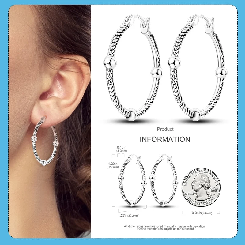 1 Paar Creolen aus 925 sterling Silber Ohrringe Ohrschmuck Zirkonia Ohrstecker