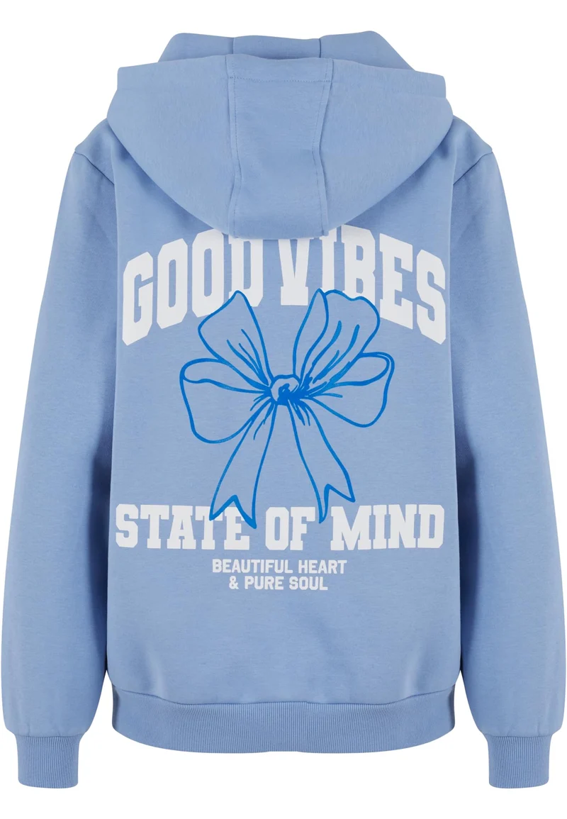 MT Good Vibes Bow Ladies Fluffy Hoody