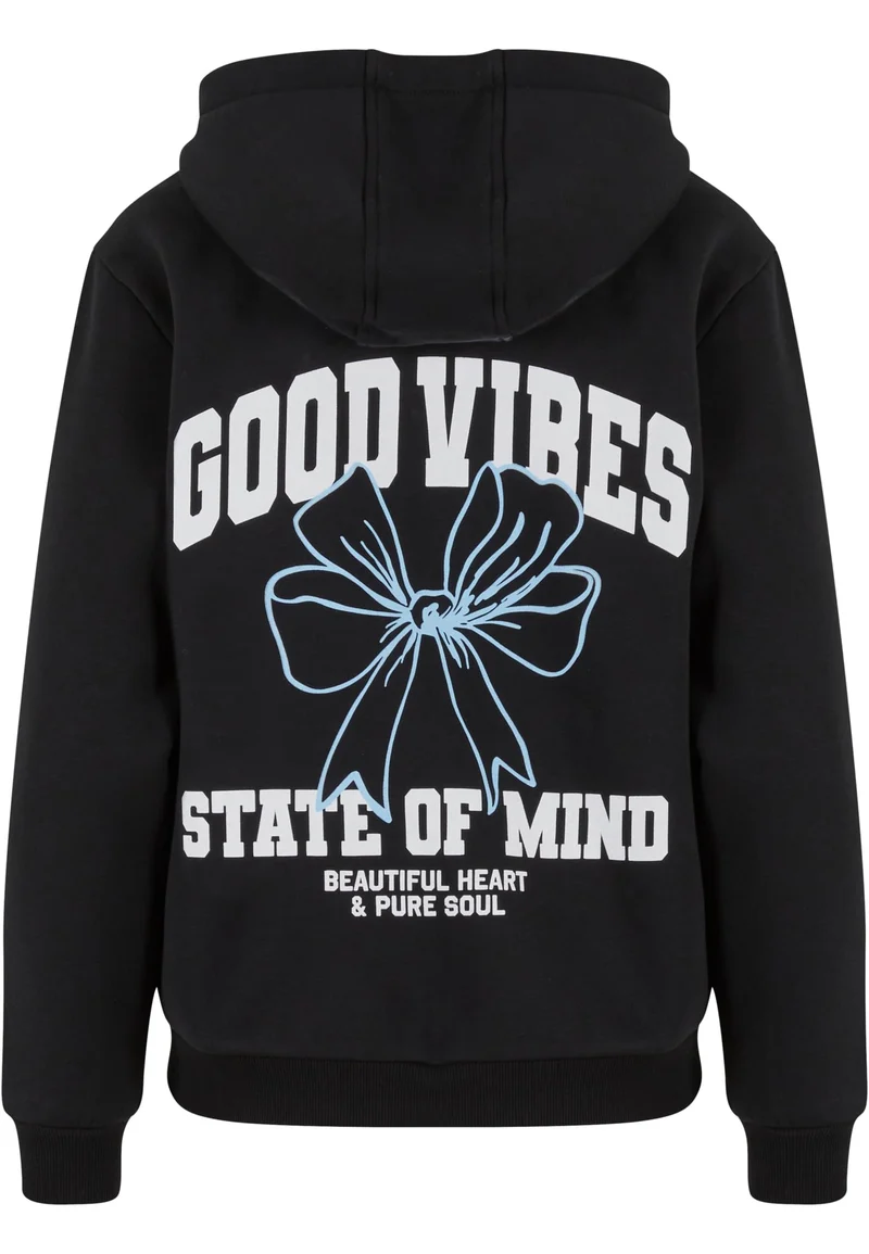 MT Good Vibes Bow Ladies Fluffy Hoody