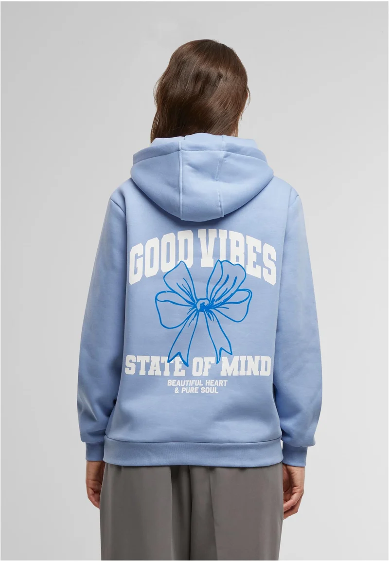 MT Good Vibes Bow Ladies Fluffy Hoody