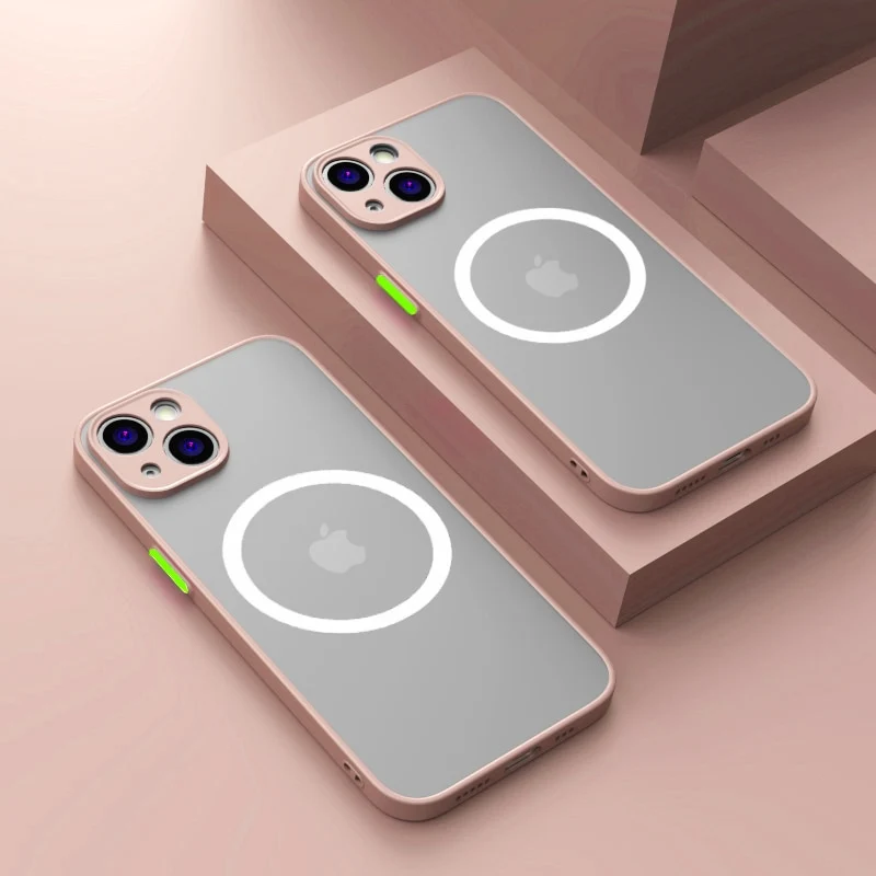 Matte Magnetische Handy Hülle IPhone 14 13 12 11 Pro Fashion Tasche Cove Schutzhülle Cover