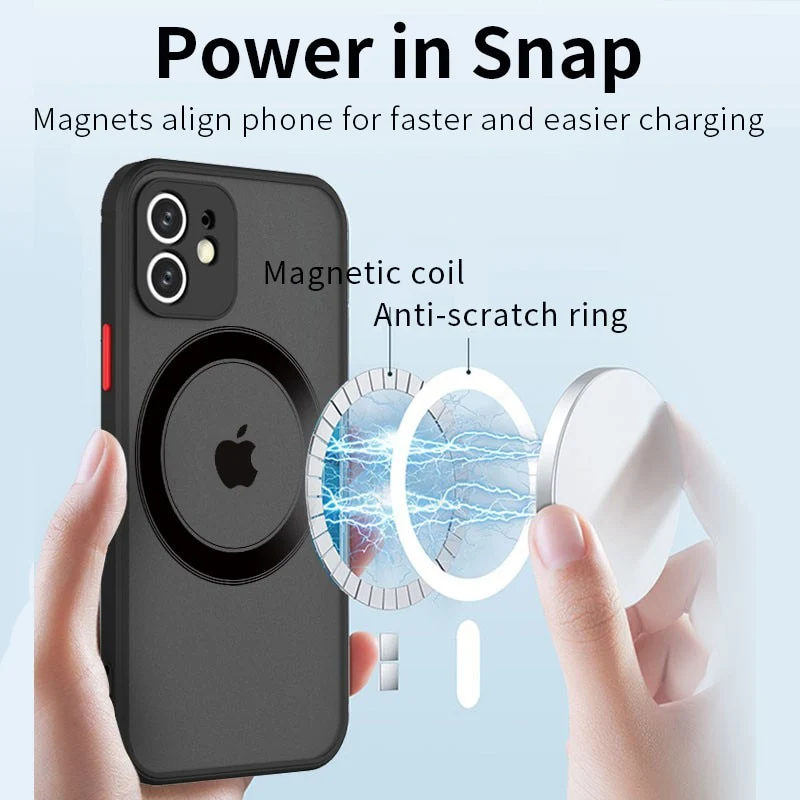 Matte Magnetische Handy Hülle IPhone 14 13 12 11 Pro Fashion Tasche Cove Schutzhülle Cover