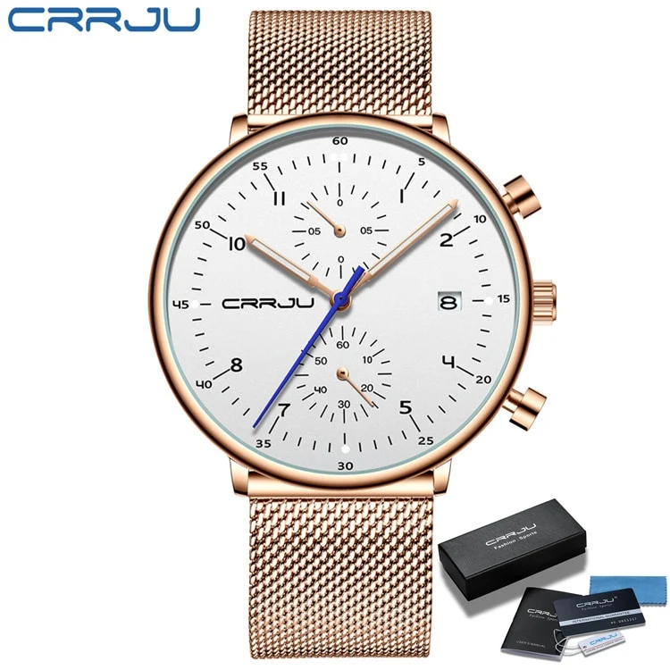 Herren Armbanduhr Silber Edelstahl Fashion Luxus Military Business Uhr
