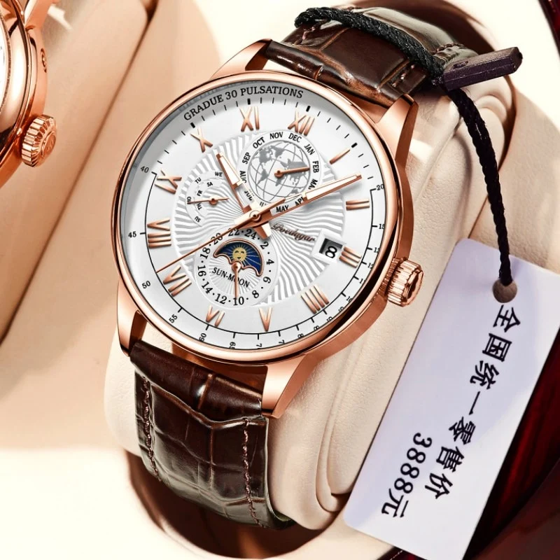 Orologio Uomo Quarzo Acciaio Inossidabile Orologio digitale Cronografo sportivo