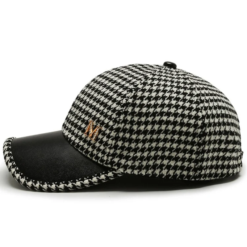 Leder Basecap Cappy Cap Baseball Cap Mütze Kappe gebogen