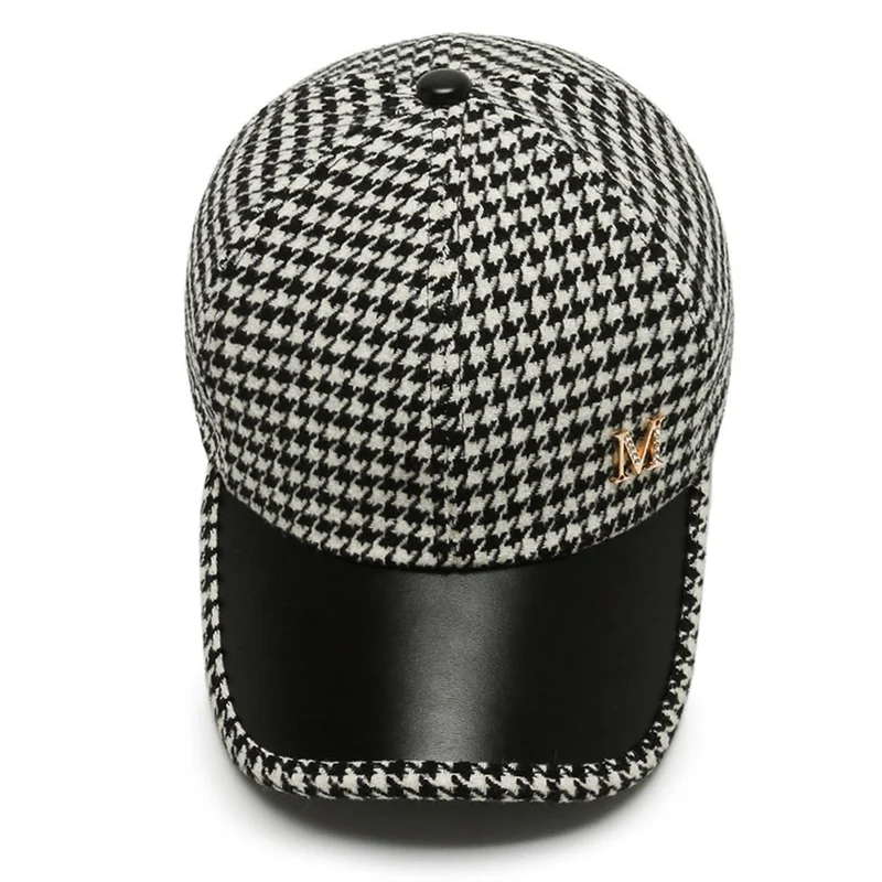 Leder Basecap Cappy Cap Baseball Cap Mütze Kappe gebogen