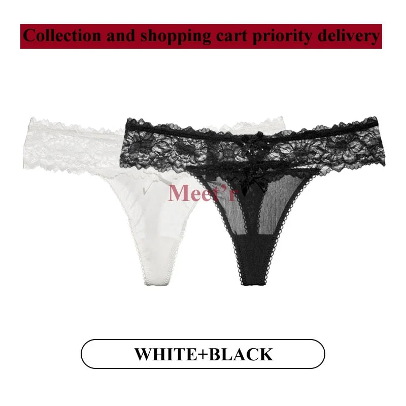 2Stk Frauen Spitze Tanga String Höschen Sexy Schlüpfer Slip Dessous Unterwäsche