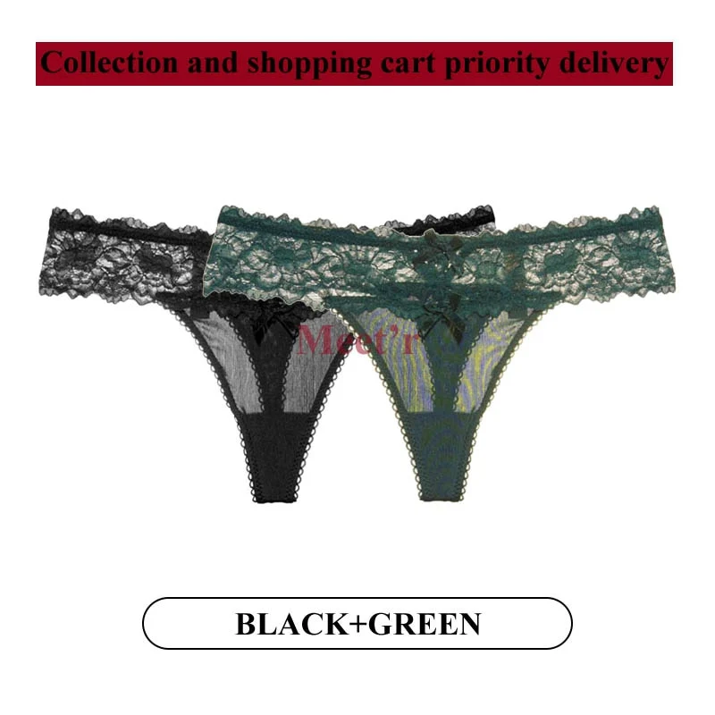 2Stk Frauen Spitze Tanga String Höschen Sexy Schlüpfer Slip Dessous Unterwäsche