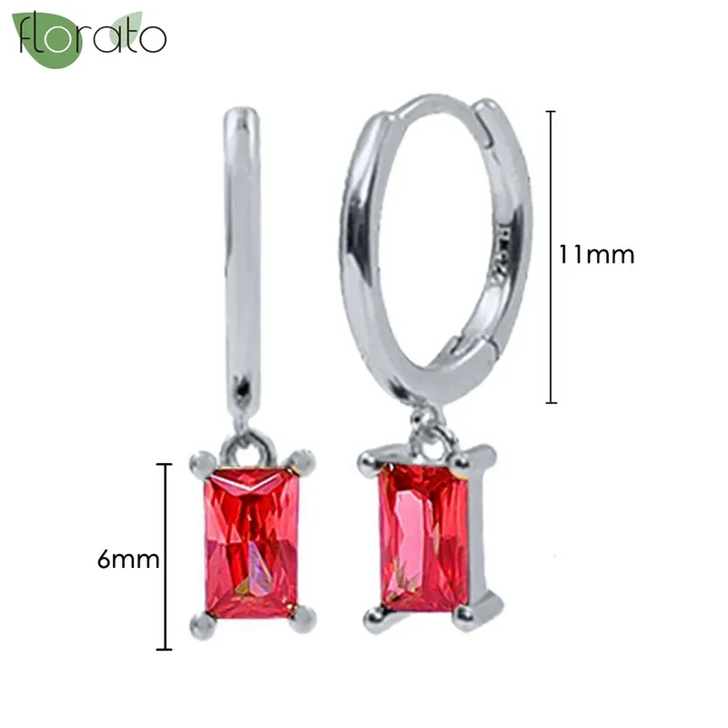 1 Paar Creolen aus 925 sterling Silber Gold Ohrringe Zirkonia Ohrstecker