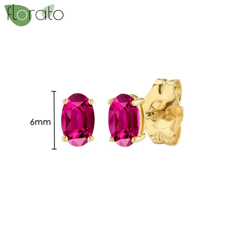 1 Paar Creolen aus 925 sterling Silber Gold Ohrringe Zirkonia Ohrstecker