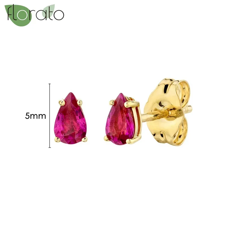 1 Paar Creolen aus 925 sterling Silber Gold Ohrringe Zirkonia Ohrstecker
