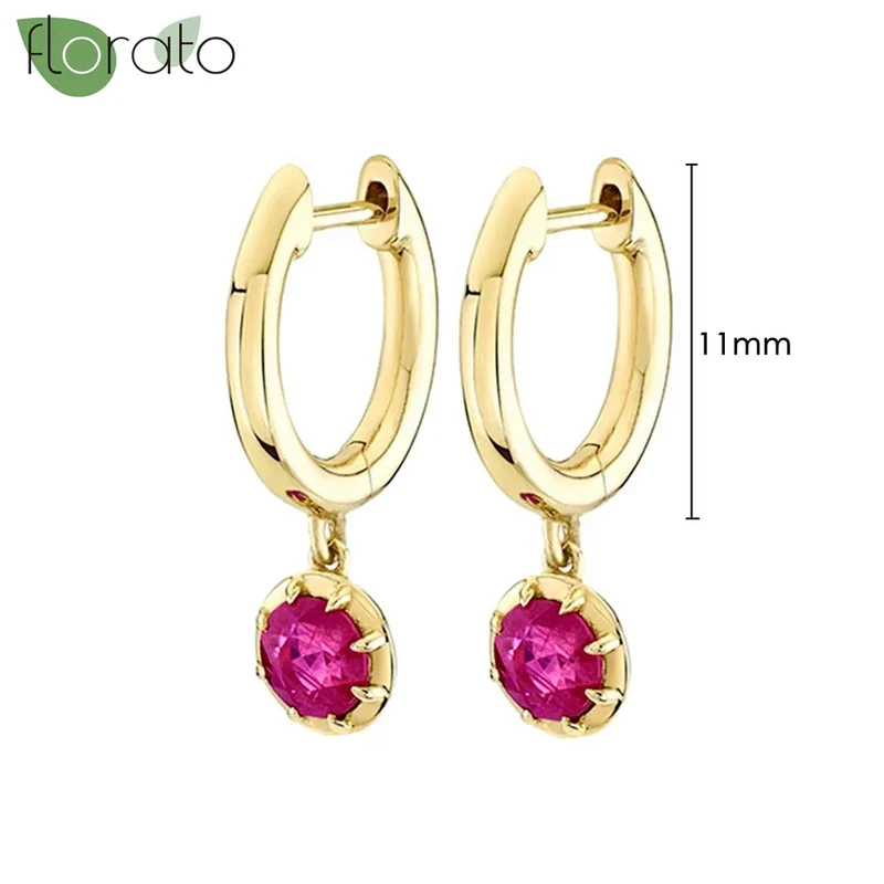 1 Paar Creolen aus 925 sterling Silber Gold Ohrringe Zirkonia Ohrstecker