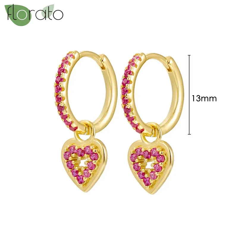 1 Paar Creolen aus 925 sterling Silber Gold Ohrringe Zirkonia Ohrstecker