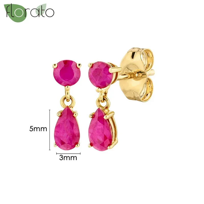 1 Paar Creolen aus 925 sterling Silber Gold Ohrringe Zirkonia Ohrstecker