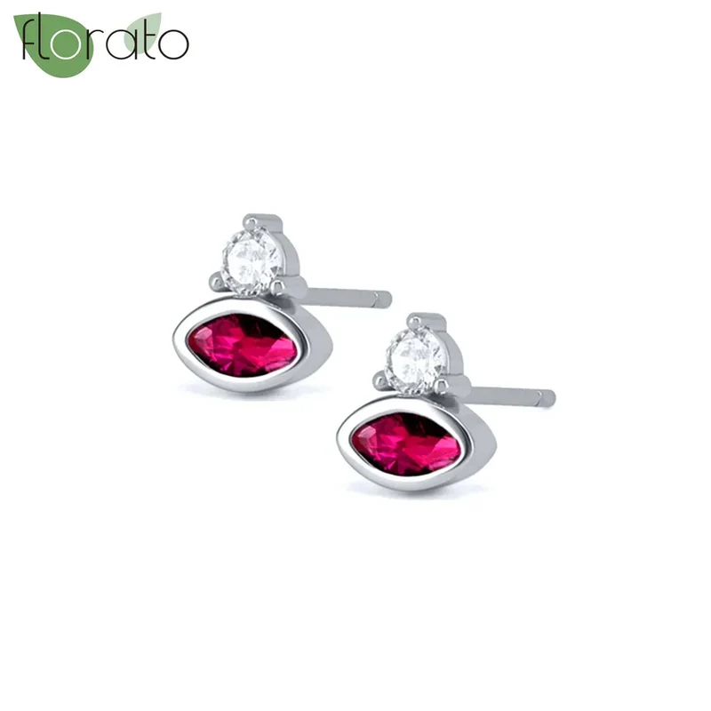 1 Paar Creolen aus 925 sterling Silber Gold Ohrringe Zirkonia Ohrstecker