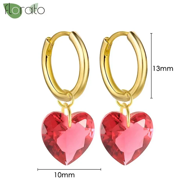 1 Paar Creolen aus 925 sterling Silber Gold Ohrringe Zirkonia Ohrstecker