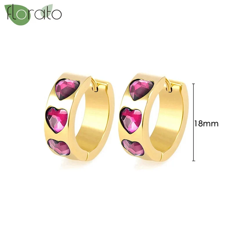 1 Paar Creolen aus 925 sterling Silber Gold Ohrringe Zirkonia Ohrstecker