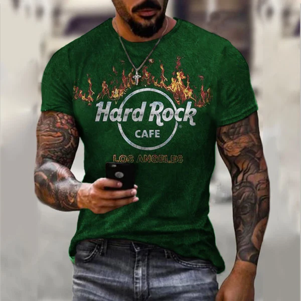 Men's 3D Printed Short Sleeve Plus Size T-shirt