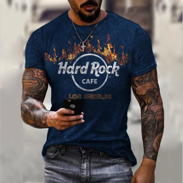 Men's 3D Printed Short Sleeve Plus Size T-shirt
