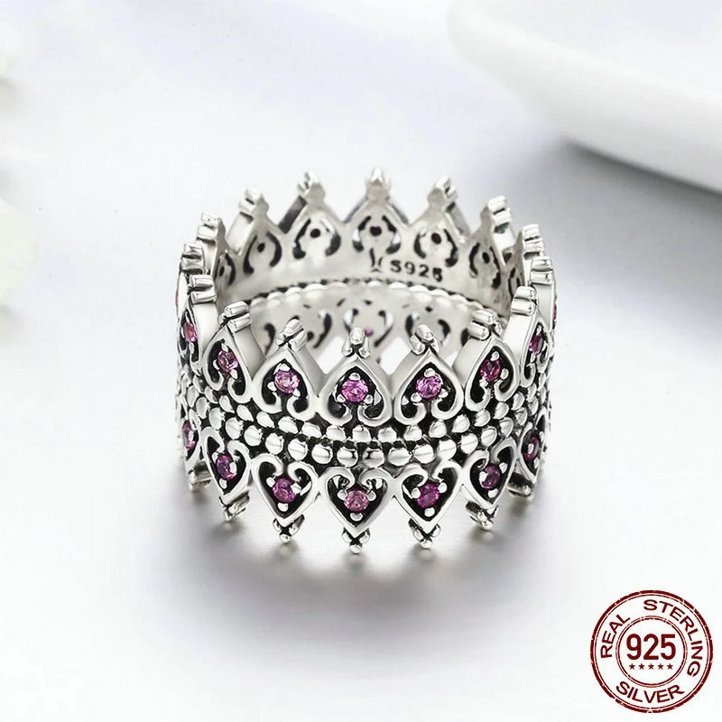 Temperament Queen Crown Sterling Silver Ring