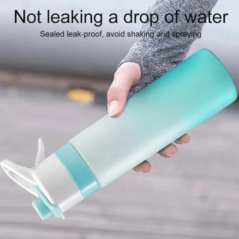 700ml Spray Water Bottle For Girls Outdoor Sport Fitness Water Cup Large Capacity Spray Bottle BPA Free Drinkware Travel Bottles Kitchen Gadgets