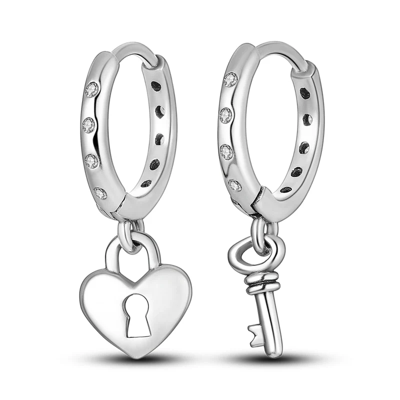1 Paar Creolen aus 925 sterling Silber Ohrringe Ohrschmuck Zirkonia Ohrstecker