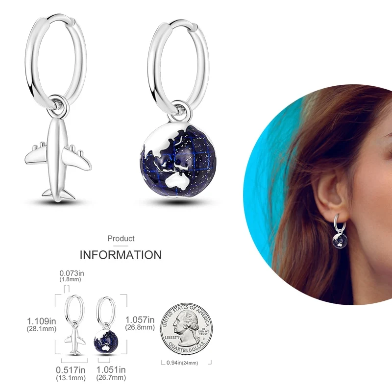 1 Paar Creolen aus 925 sterling Silber Ohrringe Ohrschmuck Zirkonia Ohrstecker