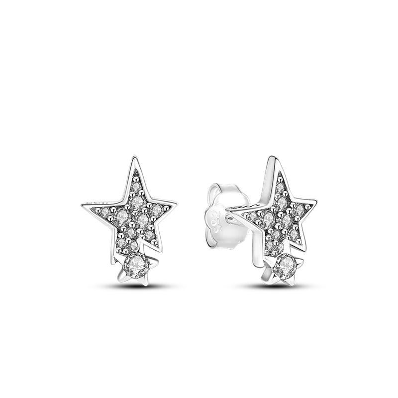 1 Paar Creolen aus 925 sterling Silber Ohrringe Ohrschmuck Zirkonia Ohrstecker