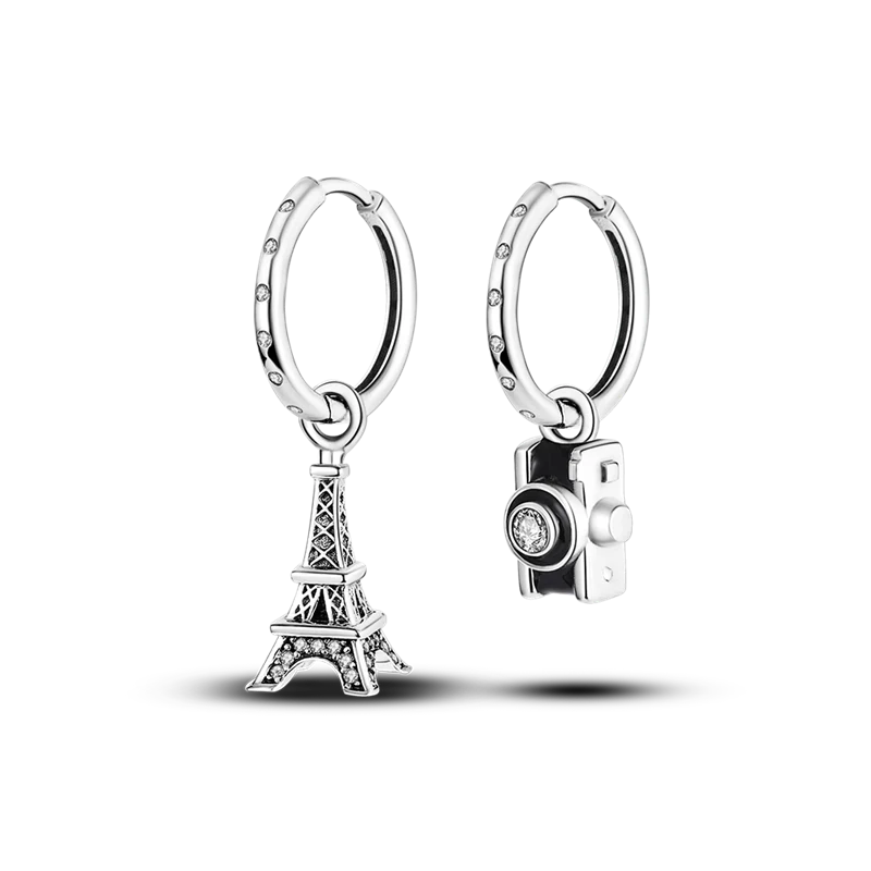1 Paar Creolen aus 925 sterling Silber Ohrringe Ohrschmuck Zirkonia Ohrstecker