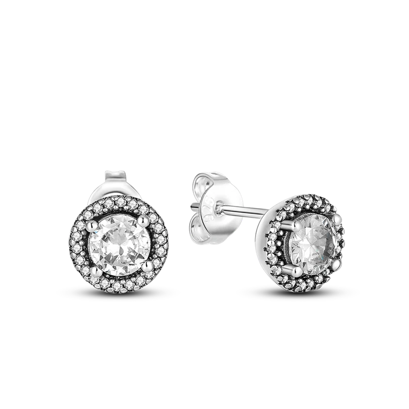 1 Paar Creolen aus 925 sterling Silber Ohrringe Ohrschmuck Zirkonia Ohrstecker