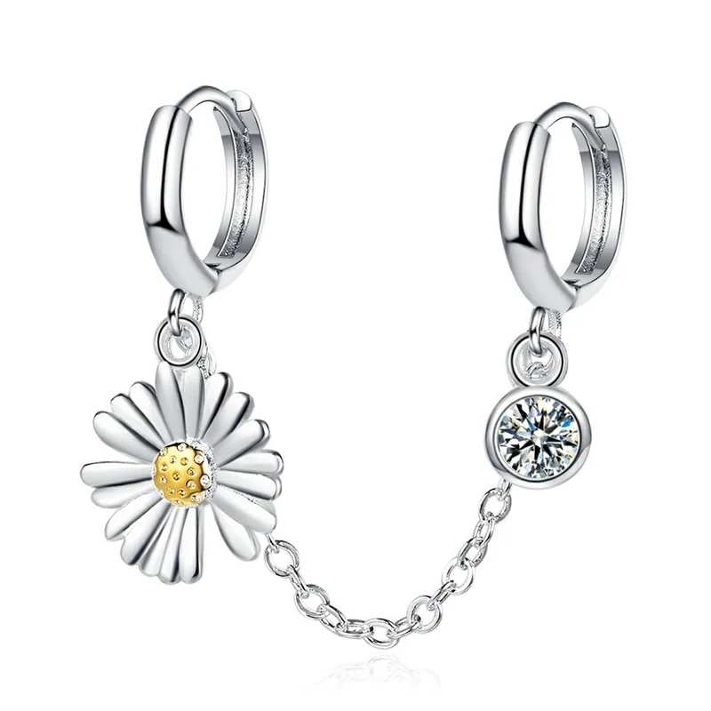 1 Paar Creolen aus 925 sterling Silber Ohrringe Ohrschmuck Zirkonia Ohrstecker