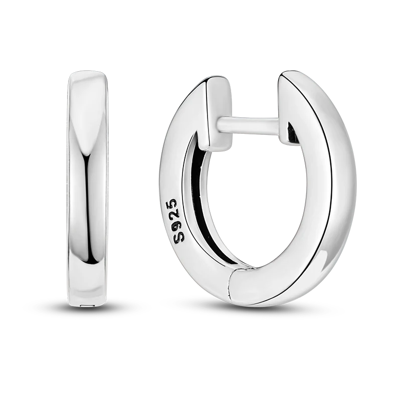 1 Paar Creolen aus 925 sterling Silber Ohrringe Ohrschmuck Zirkonia Ohrstecker