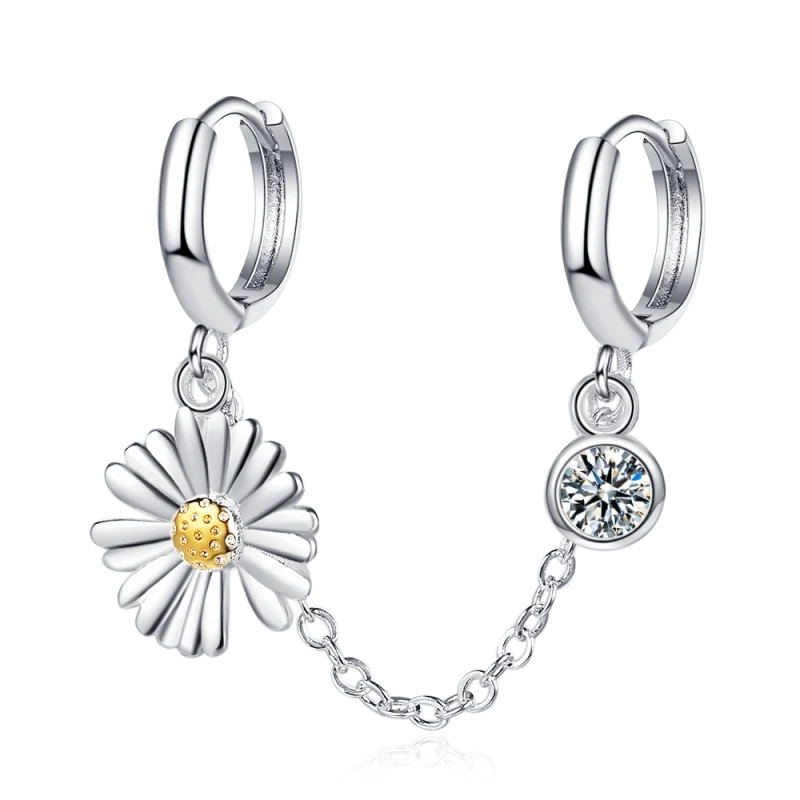 1 Paar Creolen aus 925 sterling Silber Ohrringe Ohrschmuck Zirkonia Ohrstecker