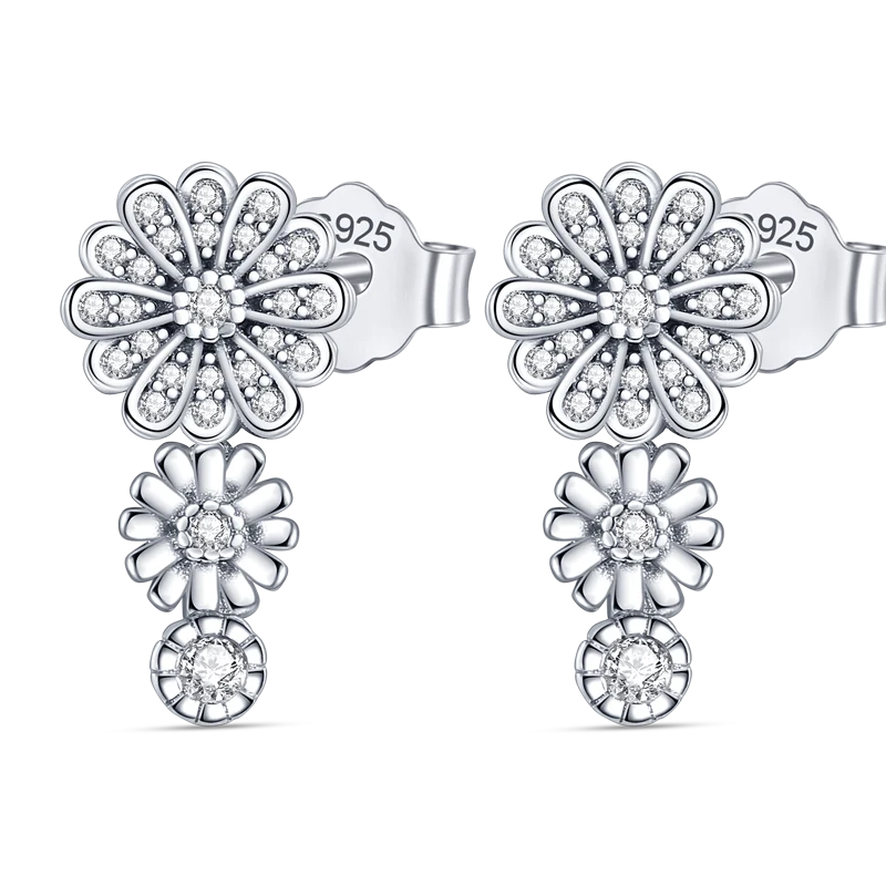 1 Paar Creolen aus 925 sterling Silber Ohrringe Ohrschmuck Zirkonia Ohrstecker
