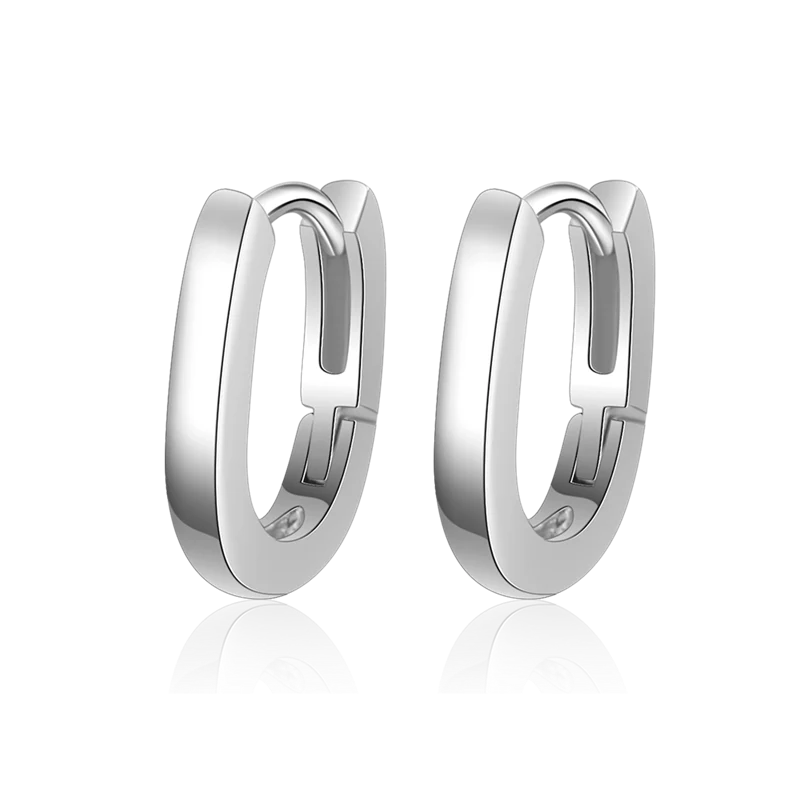 1 Paar Creolen aus 925 sterling Silber Ohrringe Ohrschmuck Zirkonia Ohrstecker